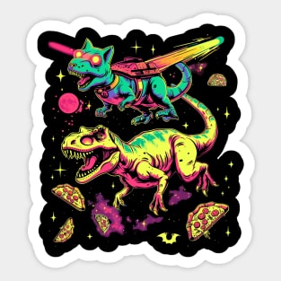 Cat Dinosaur Playtime Sticker